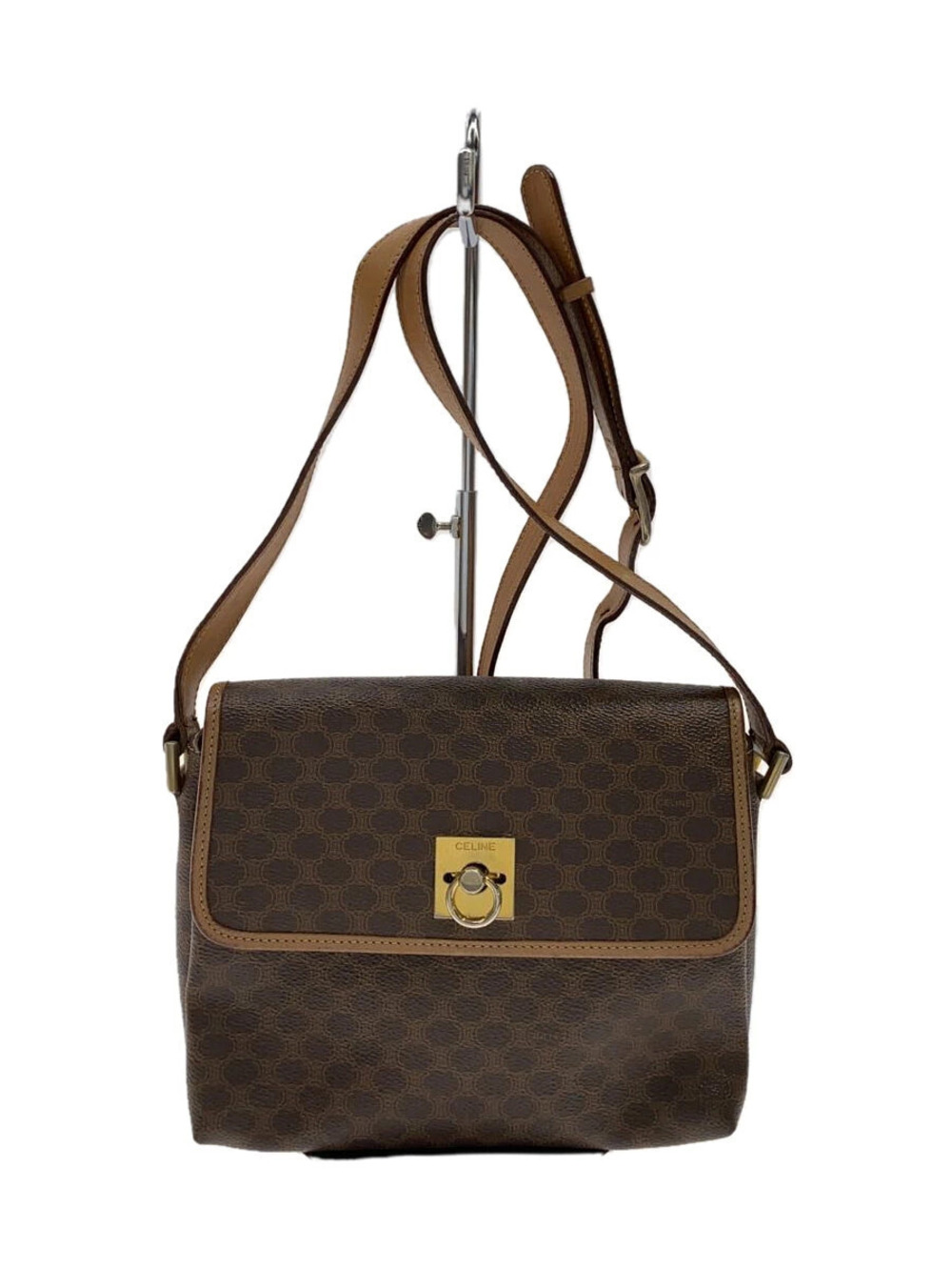 Celine Shoulder Macadam Bag Brown All over